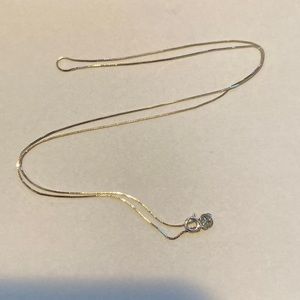 14k White Gold Box Chain - 18 inches